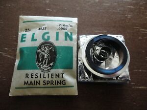 【送料無料】腕時計　サイズ＃モデルelgin resilient mainspring 22 size 4935 1st and 2nd 8 day models nos