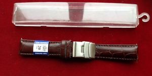 【送料無料】腕時計　ブレスレットドボルドーヌフアンティbracelet de montre,bordeaux 20mm neuf en cuir avec boucle dployante