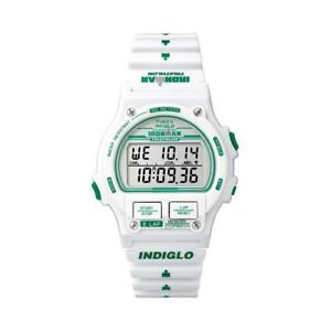 【送料無料】腕時計 ラップデジタルシリコーンビアンコバードメートルorologio timex ironman 8lap t5k838 digitale silicone bianco verde sveglia 100mt