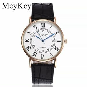 【送料無料】腕時計 ファッションメンズmcykcy brand men ultra thin genuine leather quartz wristwatches fashion mens