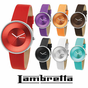 【送料無料】腕時計　クォーツレザーストラップレトロgenuine lambretta quartz watch leather strap 7 colours iconic sixties 60s retro