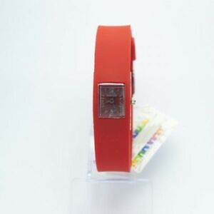 【送料無料】腕時計　スニーカーロッソスリムシリコーンsneakers orologio uomo donna estivo 002 rosso quadrato slim silicone gomma