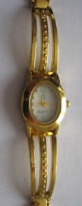 【送料無料】腕時計 ストライプヌフmontre fantaisie femme couleur or aiguilles quartz neuf