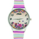 yzrv@fB[XAiOXgCvVRXgbvEHb`relda ladies analogue stripes amp; flowers silicone colourful strap watch rel95