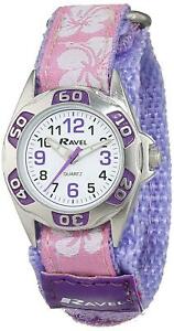 【送料無料】腕時計 ラヴェルライラックストラップウォッチハイビスカスravel girls lilac hibiscus easy fasten strap watch r150720