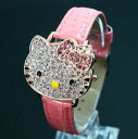 【送料無料】腕時計 クリスタルラインストーンピンクレザーストラップファッションステンレスcrystal rhinestone pink leather strap children girls fashion watches stainless