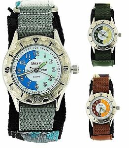 【送料無料】腕時計 カムフラージュファブリックスポーツboxx army camouflage watch boys teenage fabric easy fasten sports gift for boy