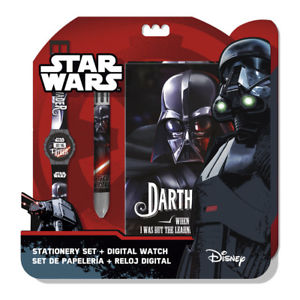 【送料無料】腕時計 スターウォーズセットデジタルノートマルチカラーペンライセンスstar wars setdigital watch notebookmulti...