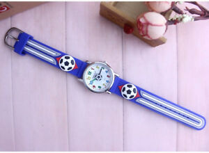 【送料無料】腕時計　シリコンサッカーステンレススチールwaterproof kids silicone wristwatches football quartz wristwatch stainless steel