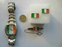 【送料無料】腕時計 ラグビーフットボールアイルランドピンネクタイカフリンクス#セットsquare rugby football ireland flag wrist watch tie pin and cufflinks set gift 2