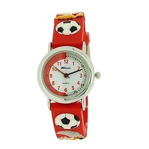 【送料無料】腕時計 ラヴェルサッカーラバーウォッチravel time teacher kids football red rubber watch telling time award r151332r