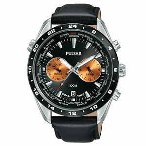 【送料無料】腕時計 パルサーメンズデュアルタイムウオッチメーカーpulsar py7015x1 mens dual time wristwatch
