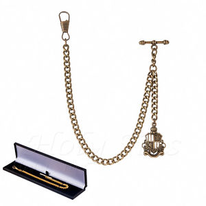 【送料無料】腕時計　ブロンズカラーアルバートペンダントポケットウォッチフォブチェーン