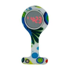 【送料無料】腕時計　デジタルファンキーフラワーデザインシリコンウォッチboxx led digital display funky flower design silicone nurses fob watch boxx387