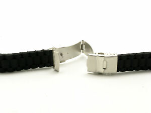 【送料無料】腕時計　シリコンラバーメンズピンウォッチストラップクラスプ