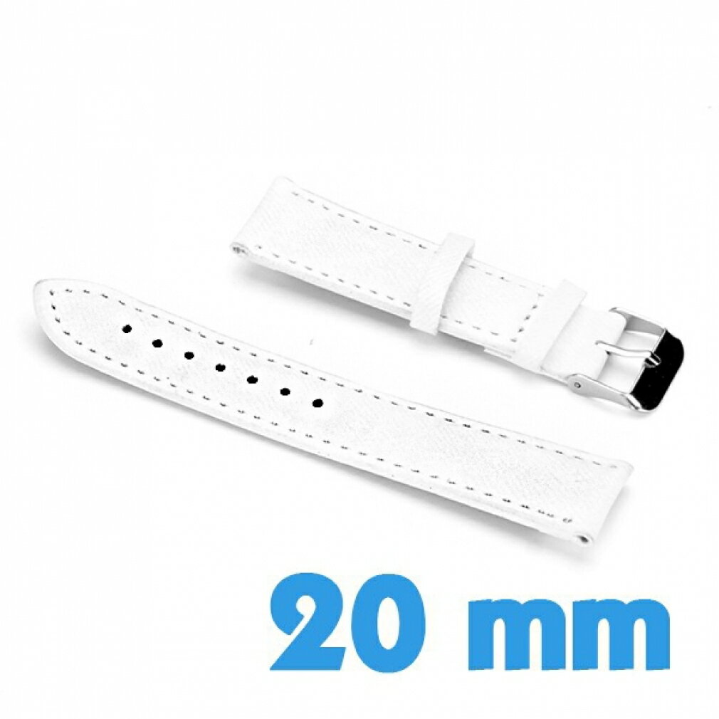 ̵ӻס֥쥹åȥ֥bracelet 20 mm blanc cuir synthtique mymontre