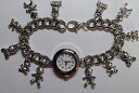 【送料無料】腕時計 ハンドメイドテディベアブレスレットhandmade teddy bear charm bracelet watch with 12 charms 20cm long