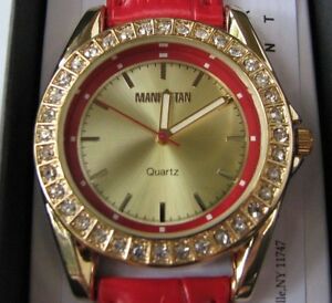 【送料無料】腕時計 マンハッタンレザーストラップクロトンレディースクォーツmanhattan by croton ladies quartz watch with leather strap 【送料無料】腕時計 マンハッタンレザーストラップクロトンレディースクォーツmanhattan by croton ladies quartz watch with leather strap