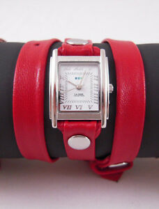 【送料無料】腕時計　レッドシンプルトリプルラップla mer red simple triple wrap