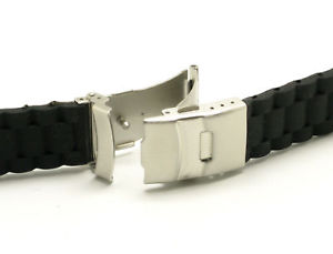 【送料無料】腕時計　シリコンラバーメンズピンウォッチストラップクラスプ