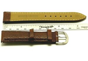 【送料無料】腕時計　ブラウンレザーバッファローウォッチストラップシルバーバックル