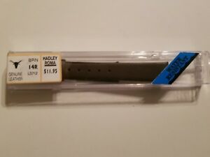 【送料無料】腕時計　ハドレーローマブラウンストラップウォッチhadleyroma 14mm brown genuine leather water resistant watch strap