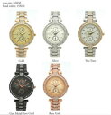 【送料無料】腕時計 レディースクロノグラフラインストーン ladies 3 eye chronograph rhinestone wrist watch 34mm(2)