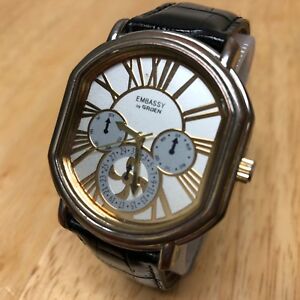 【送料無料】腕時計　メンズアナログクォーツデュアルトーンstylish embassy by gruen mens dual tone roman analog quartz watch hours~ batt