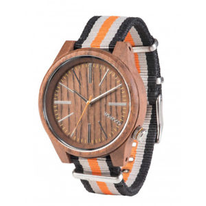 【送料無料】腕時計　オロロジオウォッチorologio in legno wewood torpedo nut orange wood watch