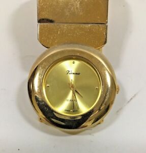 【送料無料】腕時計　ビンテージウィーンクォーツレディースゴールドストンvintage vienna quartz ladies wristwatch gold tone