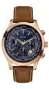 ゲス 【送料無料】腕時計　ブラウンストラップ＃クラシックウォッチguess brown genuine leather strap men039; s classic watch