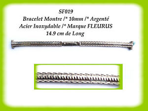 【送料無料】腕時計 ブレスレットメーカbracelet montre acier inoxydable argent 10 mm marque fleurus refsf019 【送料無料】腕時計 ブレスレットメーカbracelet montre acier inoxydable argent 10 mm marque fleurus refsf019