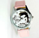 【送料無料】腕時計　エルビスプレスリースチールレザーストラップラウンドピンクウォッチウォッチelvis presley watch steel leather music king legend round cd pink strap watch e0