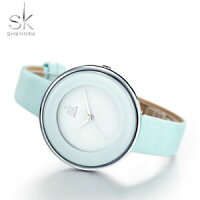 腕時計 メスgifts for her women luxury watches female white blue leather wristwatch daughter