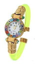 yzrv@fBmo[hEHb`orologio verde watch in vetro di murano murrina millefiori