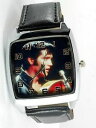 楽天hokushin【送料無料】腕時計　エルビスプレスリーステンレススチールレザースクエアウォッチウォッチelvis presley watch stainless steel leather music king legend square cd watch e3