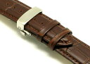 yzrv@G{XU[NXvEHb`Xgbv22mm brown croco embossed leather watch strap polishing deployment clasp