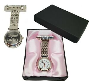【送料無料】腕時計 パーソナライズフォブpersonalised nurse appreciation fob watch, doctors medical midwife engraved gift