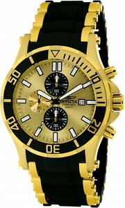 ̵ӻסinvicta men sea spider chrono gold tone stainless steel polyurethane watch 1478