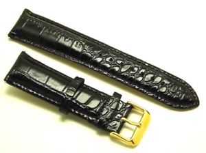 【送料無料】腕時計 ダークブラウンクロコダイルウォッチストラップゴールドメッキバックルエンボス 【送料無料】腕時計 ダークブラウンクロコダイルウォッチストラップゴールドメッキバックルエンボス