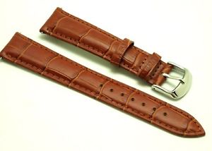 【送料無料】腕時計　ブラウンステッチバックルウォッチストラップシルバーストーンフィット