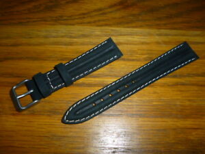 【送料無料】腕時計　メンズリブパッドレザーストラップラグウォッチ