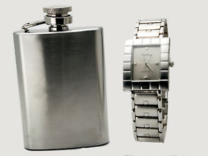 【送料無料】腕時計 フレッドメンズセットステンレススチールフラスコアナログクォーツfred belay mens gift set, stainless steel flask with analog quartz watch 【送料無料】腕時計 フレッドメンズセットステンレススチールフラスコアナログクォーツfred belay mens gift set, stainless steel flask with analog quartz watch