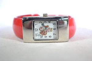 【送料無料】腕時計 シルバーストーンサンタクリスマスアナログquartz red silver tone santa christmas holiday childrens analog watch wristwatch