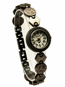 【送料無料】腕時計 ファルコンステンレススチールアンティークブロンズメタルサンアナログウォッチfalconwomens stainless steel antique bronze metal sun links analog watch