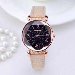 【送料無料】腕時計　ファッションローズゴールドレザーストラップバブルウォッチladies fashion rose gold bubble watch with leather strap