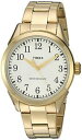 【送料無料】腕時計　メンズラウンドアナログウォッチゴールドトーンステンレススチールブレスレット timex mens round analog watch goldtone stainless steel bracelet tw2r10000