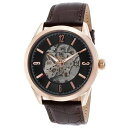 【送料無料】腕時計 #ローズゴールドケースブラウンストラップlucien piccard men039;s rose gold case brown strap...