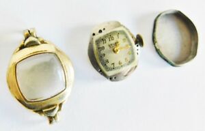 【送料無料】腕時計　ビンテージグリーンkゴールドベゼルウォッチvintage gruen very thin watch 15 je..