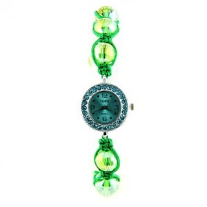 【送料無料】腕時計　ブレスレットファムファブールshamballa montre femme bracelet boule verte mymontre